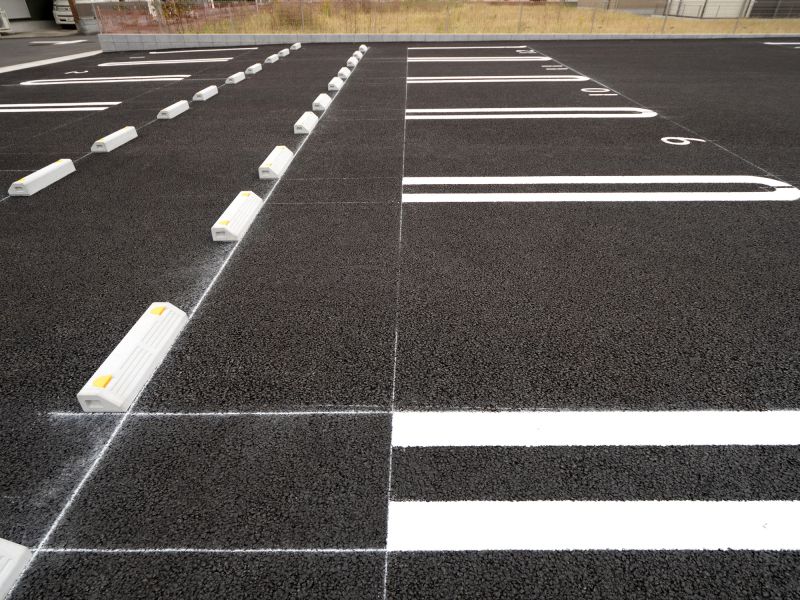 Line Striped Parking Area